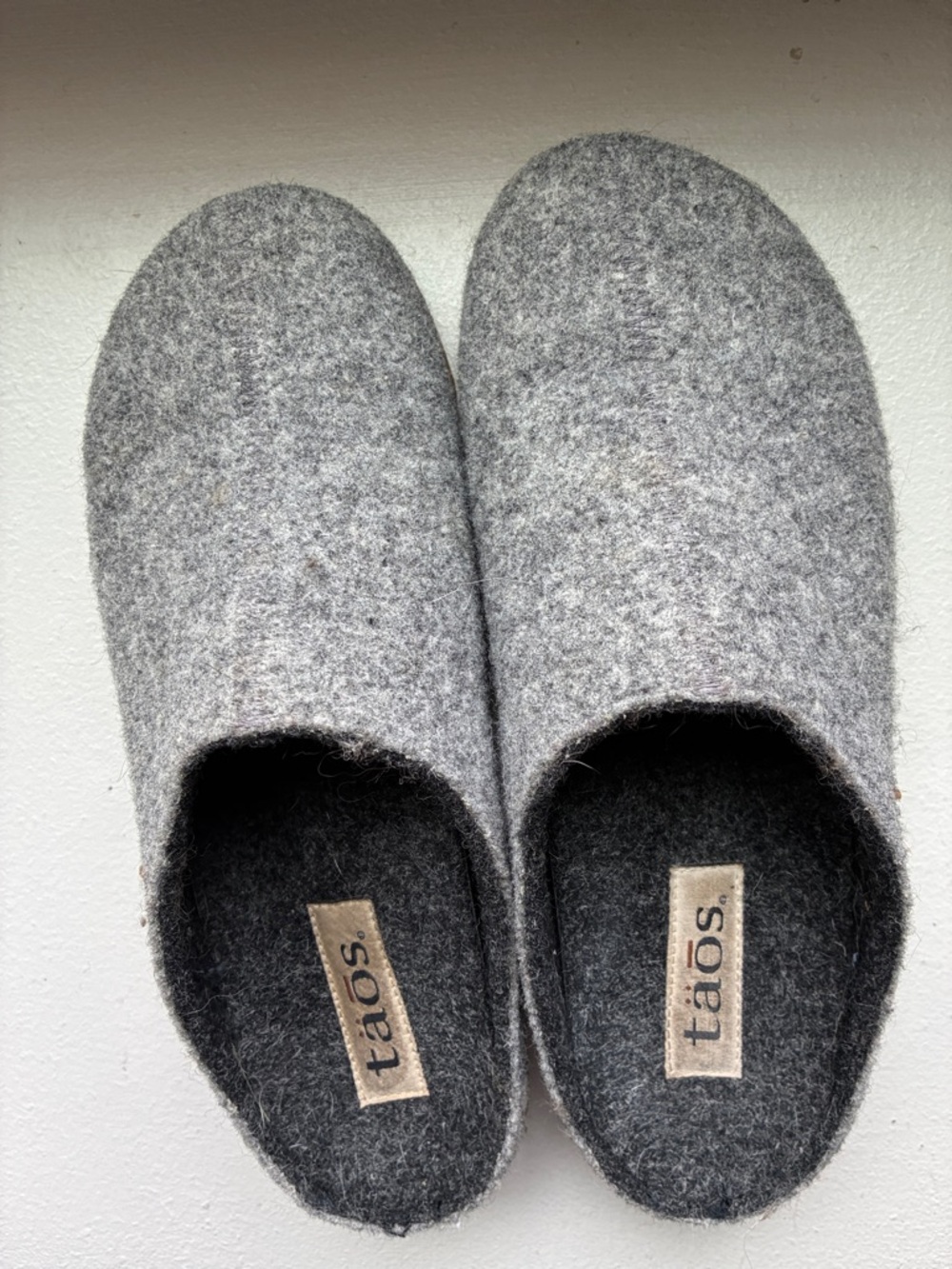 Taos Woolery Gray Slip-On Clog Slipper